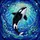 Orca Lovers' Majestic Leaping Orca Tiffany Stained Glass Deep Ocean Mosaic Jewel Tones Stained Glass Suncatcher - 7