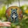 Pitbull Lovers' Dynamic Blue-Nose Pitbull Stained Glass Floral Sunburst Mosaic Stained Glass Suncatcher - A4_-2IBk5W