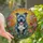 Pitbull Lovers' Dynamic Blue-Nose Pitbull Stained Glass Floral Sunburst Mosaic Stained Glass Suncatcher - ImAqxbIrTJ