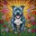 Pitbull Lovers' Dynamic Blue-Nose Pitbull Stained Glass Floral Sunburst Mosaic Stained Glass Suncatcher - 7