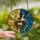 Nature Lovers' Glowing Tiffany Stained Glass Swallow Nest Golden Blue Mosaic Art Stained Glass Suncatcher - CzUAn1s5q0