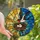 Nature Lovers' Glowing Tiffany Stained Glass Swallow Nest Golden Blue Mosaic Art Stained Glass Suncatcher - Gvi2_sJPGL