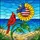 Patriotic Nature Lovers' Tiffany-Style Stained Glass Red Cardinal Patriotic Sunflower Coastal Mosaic Art Stained Glass Suncatcher - 7