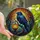 Art & Nature Lovers' Ornate Stained Glass Raven Autumnal Jewel Tone Forest Mosaic Stained Glass Suncatcher - 1NTlOmInGN