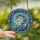 Fantasy Art Admirers' Vibrant Edge-to-Edge Stained Glass Unicorn Gold Horn Jeweled Winter Mosaic Cerulean Indigo Stained Glass Suncatcher - 2