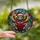 Holiday Fantasy Fans Whimsical Mouse Stained Glass Reading Book Art, Tiffany Style Jewel Tones, Intricate Rainbow Mosaic & Snowflakes Stained Glass Suncatcher - 2