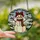 Holiday Enthusiasts' Tiffany Stained Glass Snowman Jewel Tone Winter Forest Mosaic Pattern Stained Glass Suncatcher - 2