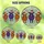 Highland Cow Lovers' Jewel Tone Stained Glass Purple Orange Cow Trio Festive Winter Mosaic Stained Glass Suncatcher - 6