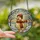 Nature Art Enthusiasts' Cheerful Golden Yellow Red Stained Glass Duckling Winter Wonderland Stained Glass Suncatcher - 2