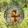 Nature Art Enthusiasts' Cheerful Golden Yellow Red Stained Glass Duckling Winter Wonderland Stained Glass Suncatcher - 4