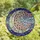 Art Lovers' Intricate Stained Glass Crescent Moon Cherry Blossom Celestial Mosaic Design Iridescent Pink Blue Stained Glass Suncatcher - 4