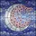 Art Lovers' Intricate Stained Glass Crescent Moon Cherry Blossom Celestial Mosaic Design Iridescent Pink Blue Stained Glass Suncatcher - 7