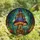 Fantasy Art Lovers' Whimsical Tiffany Style Stained Glass Mushroom Castle Jewel Tone Forest Stained Glass Suncatcher - 4