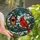 Nature Lovers' Vibrant Tiffany Stained Glass Red Cardinal Birdhouse Holly Berries Winter Mosaic Stained Glass Suncatcher - 3vvgvX1Bh2