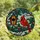 Nature Lovers' Vibrant Tiffany Stained Glass Red Cardinal Birdhouse Holly Berries Winter Mosaic Stained Glass Suncatcher - iR4SD3_DHZ