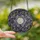 Art Lovers' Tiffany Stained Glass Botanical Wreath Deep Purple Lavender Teal-Blue Silver-Grey Mosaic Stained Glass Suncatcher - 2