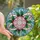 Holiday Enthusiasts' Jewel-Toned Stained Glass Christmas Ornament Design with Pink Starburst, Holly, Berries, Swirling Ice Mosaic Stained Glass Suncatcher - 1