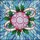Holiday Enthusiasts' Jewel-Toned Stained Glass Christmas Ornament Design with Pink Starburst, Holly, Berries, Swirling Ice Mosaic Stained Glass Suncatcher - 7
