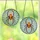 Fantasy Design Admirers' Glowing Orange Black Spider Intricate Blue Sky Stained Glass Web Stained Glass Suncatcher - 3