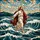 Spiritual Art Enthusiasts Tiffany Style Jesus Christ Ocean Walk Jewel Tone Intricate Seascape Stained Glass Suncatcher - 5