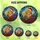 Cat Lovers' Whimsical Stained Glass Orange Tabby Cat Santa Hat Poinsettia Night Sky Mosaic Pattern Stained Glass Suncatcher - 6
