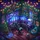 Gaming Enthusiasts' Tiffany Stained Glass Isometric Gaming Setup Vibrant Purple Blue Teal Christmas Scene Stained Glass Suncatcher - 7