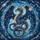 Dragon Lovers' Majestic Celestial Dragon Glowing Nebula Stained Glass Art in Navy, Gold, Teal Stained Glass Suncatcher - 7