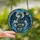 Dragon Lovers' Majestic Celestial Dragon Glowing Nebula Stained Glass Art in Navy, Gold, Teal Stained Glass Suncatcher - 2
