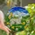 Nature Lovers' Tiffany Stained Glass Fluffy White Lamb Golden Daffodil Green Meadow Mosaic Sky Stained Glass Suncatcher - 1