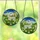 Nature Lovers' Tiffany Stained Glass Fluffy White Lamb Golden Daffodil Green Meadow Mosaic Sky Stained Glass Suncatcher - 3