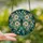 Nature Lovers' Vibrant Tiffany Stained Glass Butterfly Daisy Blossom Floral Mosaic Teal Blue Design Stained Glass Suncatcher - 2