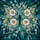 Nature Lovers' Vibrant Tiffany Stained Glass Butterfly Daisy Blossom Floral Mosaic Teal Blue Design Stained Glass Suncatcher - 7
