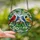 Nature Lovers' Jewel Tone Stained Glass Songbirds Ruby Blue Emerald Yellow Floral Mosaic Stained Glass Suncatcher - UU5lq5TWtS