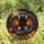Halloween Enthusiasts' Intricate Stained Glass Black Bat Orange Wing Jack-o'-Lantern Full Moon Mosaic Stained Glass Suncatcher - 4