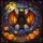 Halloween Enthusiasts' Intricate Stained Glass Black Bat Orange Wing Jack-o'-Lantern Full Moon Mosaic Stained Glass Suncatcher - 7