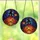 Witchy Aesthetic Admirers High Contrast Stained Glass Witch Silhouette Jack-o'-lantern Skulls Mystical Night Sky Glowing Orange Amber Red Stained Glass Suncatcher - 3