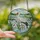 Nature Lovers' Tiffany Stained Glass Stork Marshland Mosaic Emerald Green Orange Cream Stained Glass Suncatcher - 2