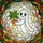 Whimsical Art Lovers' Tiffany Stained Glass Ghost Holding Plant Intricate Emerald Amber Jewel Tones Stained Glass Suncatcher - 7