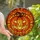 Halloween Enthusiasts' Intricate Jack-o'-Lantern Stained Glass Art in Glowing Orange, Yellow, Amber-Red Stained Glass Suncatcher - 1