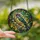 Nature Lovers' Vibrant Purple Bird Tiffany Stained Glass Intricate Foliage Mosaic Jewel Tones Stained Glass Suncatcher - AT5ZvNSSMd