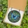 Nature Lovers' Vibrant Blue Butterfly Tiffany Stained Glass Jewel Tone Floral Mosaic Stained Glass Suncatcher - NnHCxeLcbB