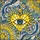 Art Lovers' Vibrant Yellow & Cobalt Blue Stained Glass Seeing Eye Heart Cosmic Mandala Pattern Stained Glass Suncatcher - 7