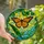 Nature Lovers' Vibrant Stained Glass Monarch Butterfly Tiffany Style Mosaic Radiant Orange Emerald Green Azure Stained Glass Suncatcher - 1