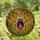 Art Lovers' Royal Purple Bronze Tiffany Stained Glass Spider Autumn Forest Canopy Design Stained Glass Suncatcher - 4