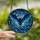 Mystical Art Enthusiasts' Intricate Stained Glass Bat Teal Blue Celestial Mosaic Stained Glass Suncatcher - 2