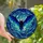 Mystical Art Enthusiasts' Intricate Stained Glass Bat Teal Blue Celestial Mosaic Stained Glass Suncatcher - 1