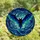 Mystical Art Enthusiasts' Intricate Stained Glass Bat Teal Blue Celestial Mosaic Stained Glass Suncatcher - 4