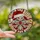 Christmas Enthusiasts' Tiffany Style Stained Glass Ornament Crimson Red Santa Hat Sparkling Jewel Mosaic Stained Glass Suncatcher - 2