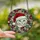 Christmas Cat Lovers' Luminous Jewel Tone White Cat Santa Hat Stained Glass Snowflake Mosaic Stained Glass Suncatcher - 2