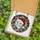 Christmas Cat Lovers' Luminous Jewel Tone White Cat Santa Hat Stained Glass Snowflake Mosaic Stained Glass Suncatcher - 5